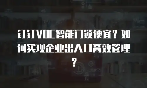 钉钉VOC智能门锁便宜？如何实现企业出入口高效管理？