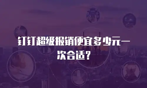 钉钉超级报销便宜多少元一次合适？