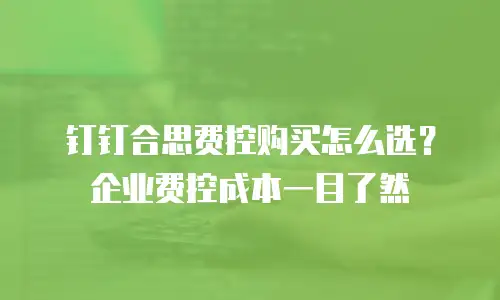 钉钉合思费控购买怎么选？企业费控成本一目了然