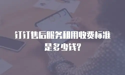 钉钉售后服务租用收费标准是多少钱？