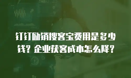 钉钉励销搜客宝费用是多少钱？企业获客成本怎么降？