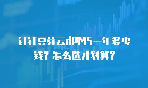 钉钉豆芽云dPMS一年多少钱？怎么选才划算？