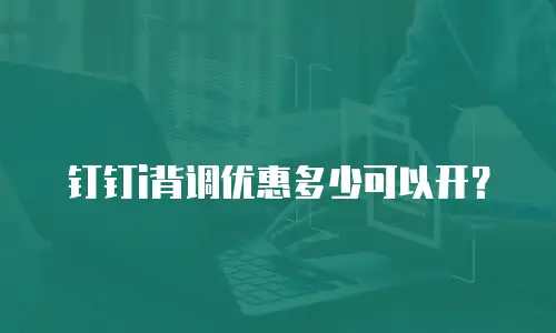 钉钉i背调优惠多少可以开？