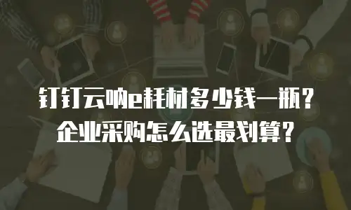 钉钉云呐e耗材多少钱一瓶？企业采购怎么选最划算？