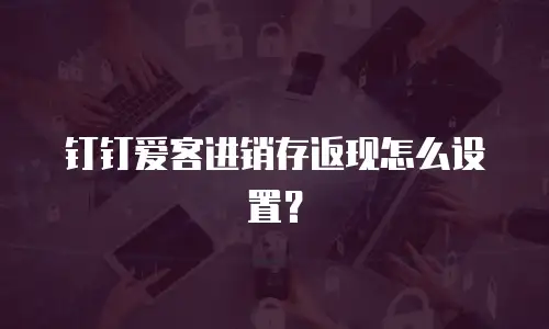 钉钉爱客进销存返现怎么设置？