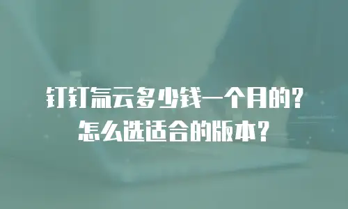 钉钉氚云多少钱一个月的？怎么选适合的版本？