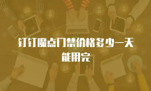 钉钉魔点门禁价格多少一天能用完
