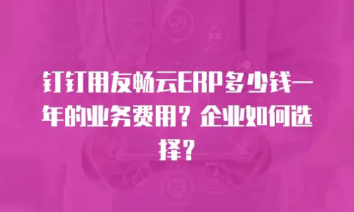 钉钉用友畅云ERP多少钱一年的业务费用？企业如何选择？