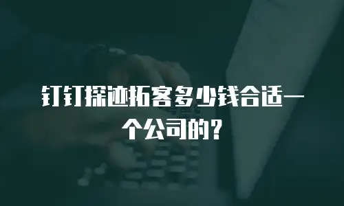钉钉探迹拓客多少钱合适一个公司的？
