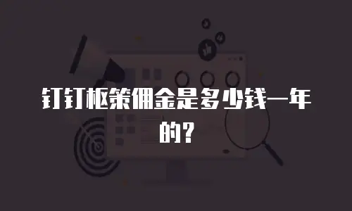 钉钉枢策佣金是多少钱一年的？