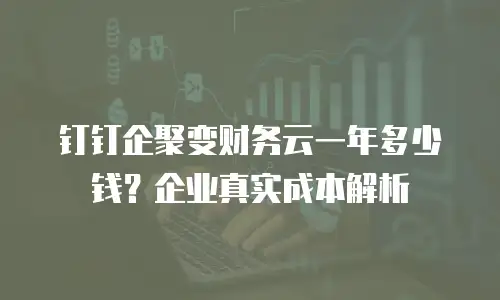 钉钉企聚变财务云一年多少钱？企业真实成本解析