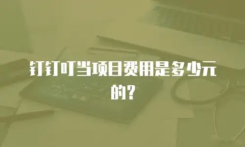 钉钉叮当项目费用是多少元的？