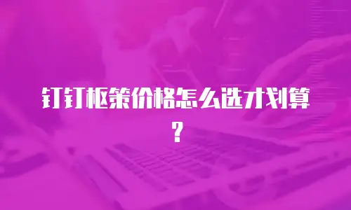 钉钉枢策价格怎么选才划算？