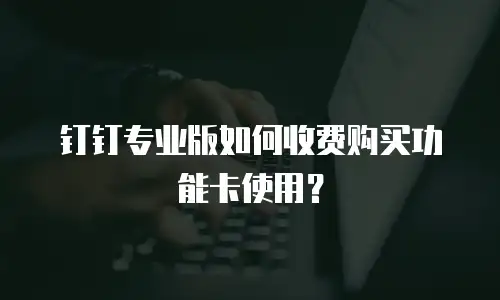 钉钉专业版如何收费购买功能卡使用？