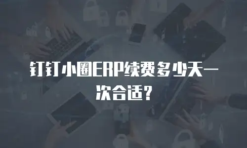 钉钉小圈ERP续费多少天一次合适？