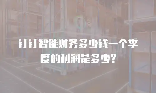 钉钉智能财务多少钱一个季度的利润是多少？