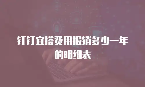 钉钉宜搭费用报销多少一年的明细表
