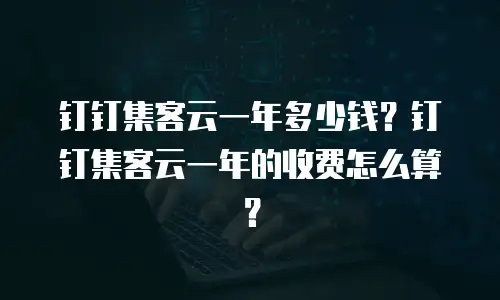 钉钉集客云一年多少钱？钉钉集客云一年的收费怎么算？