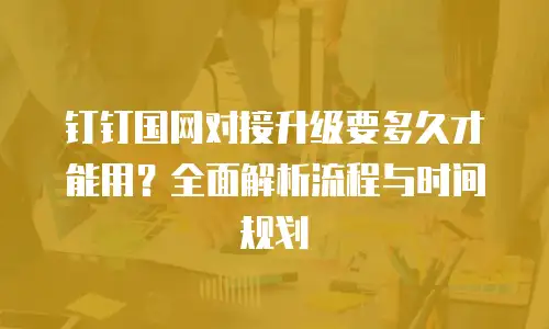 钉钉国网对接升级要多久才能用？全面解析流程与时间规划