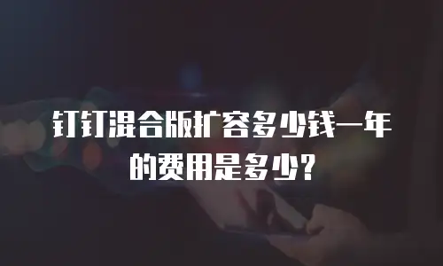 钉钉混合版扩容多少钱一年的费用是多少？