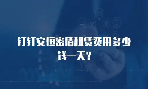 钉钉安恒密盾租赁费用多少钱一天？