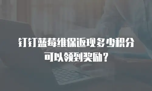 钉钉蓝莓维保返现多少积分可以领到奖励？