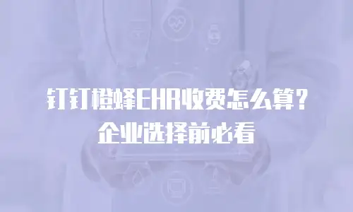 钉钉橙蜂EHR收费怎么算？企业选择前必看