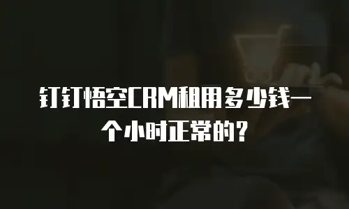 钉钉悟空CRM租用多少钱一个小时正常的？