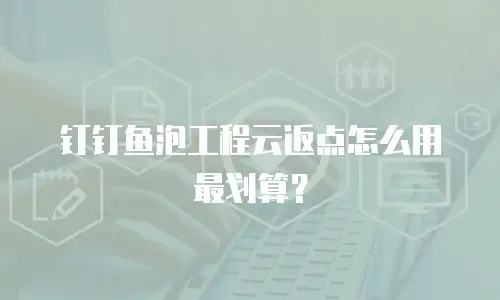 钉钉鱼泡工程云返点怎么用最划算？