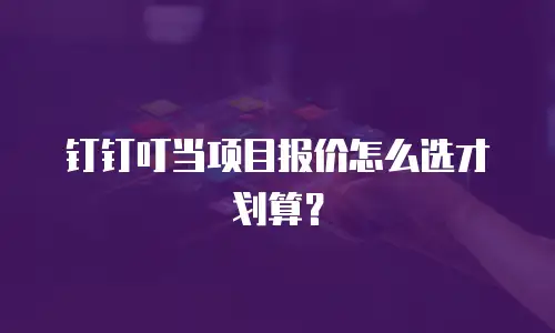 钉钉叮当项目报价怎么选才划算？