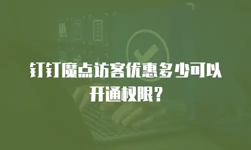 钉钉魔点访客优惠多少可以开通权限？