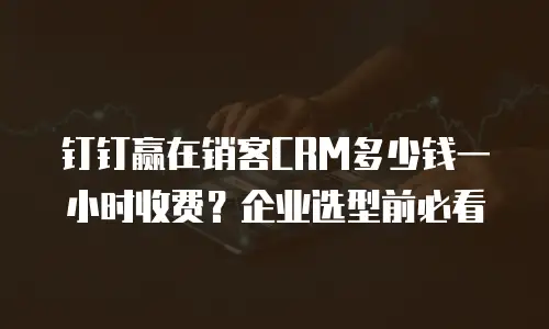 钉钉赢在销客CRM多少钱一小时收费？企业选型前必看