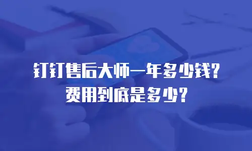 钉钉售后大师一年多少钱？费用到底是多少？