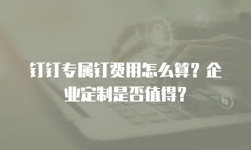 钉钉专属钉费用怎么算？企业定制是否值得？