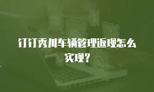 钉钉秀川车辆管理返现怎么实现？