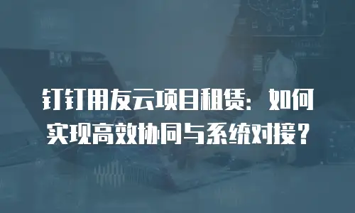 钉钉用友云项目租赁：如何实现高效协同与系统对接？