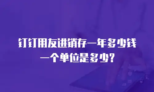 钉钉用友进销存一年多少钱一个单位是多少？