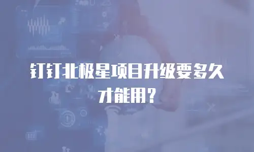 钉钉北极星项目升级要多久才能用？