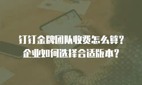 钉钉金牌团队收费怎么算？企业如何选择合适版本？