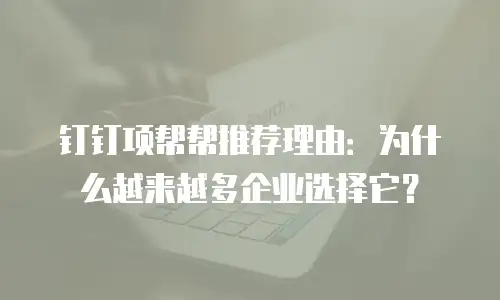 钉钉项帮帮推荐理由：为什么越来越多企业选择它？