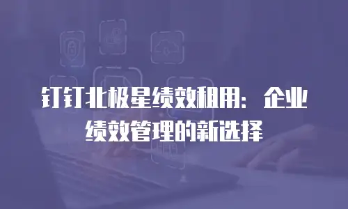 钉钉北极星绩效租用：企业绩效管理的新选择