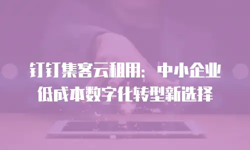 钉钉集客云租用：中小企业低成本数字化转型新选择