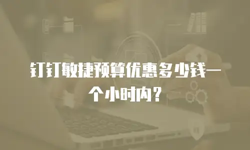 钉钉敏捷预算优惠多少钱一个小时内？