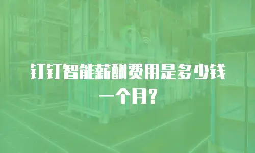 钉钉智能薪酬费用是多少钱一个月？