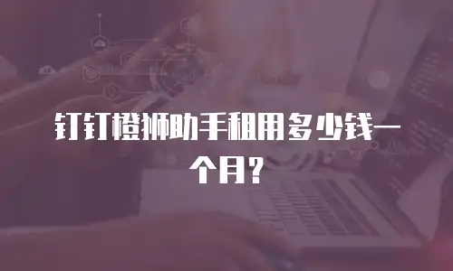 钉钉橙狮助手租用多少钱一个月？