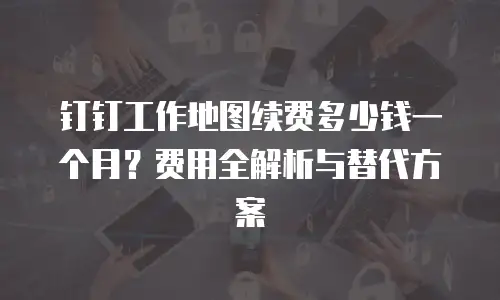 钉钉工作地图续费多少钱一个月？费用全解析与替代方案