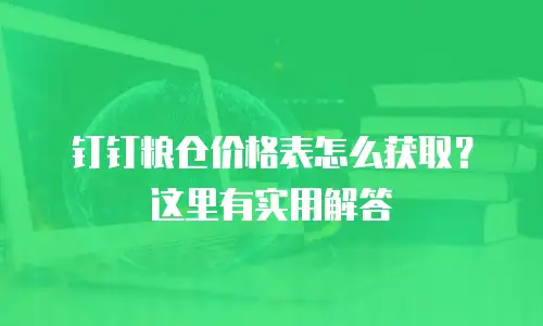 钉钉粮仓价格表怎么获取？这里有实用解答