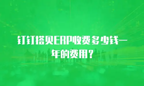 钉钉搭贝ERP收费多少钱一年的费用？