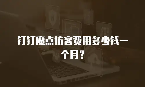 钉钉魔点访客费用多少钱一个月？