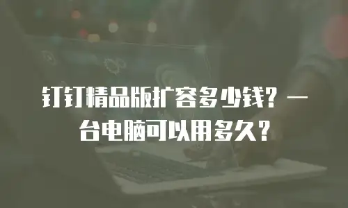钉钉精品版扩容多少钱？一台电脑可以用多久？
